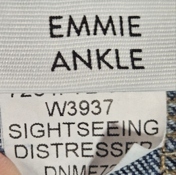 Paige Emmie Ankle high rise jeans sightseeing distressed size 24 - Picture 11 of 15